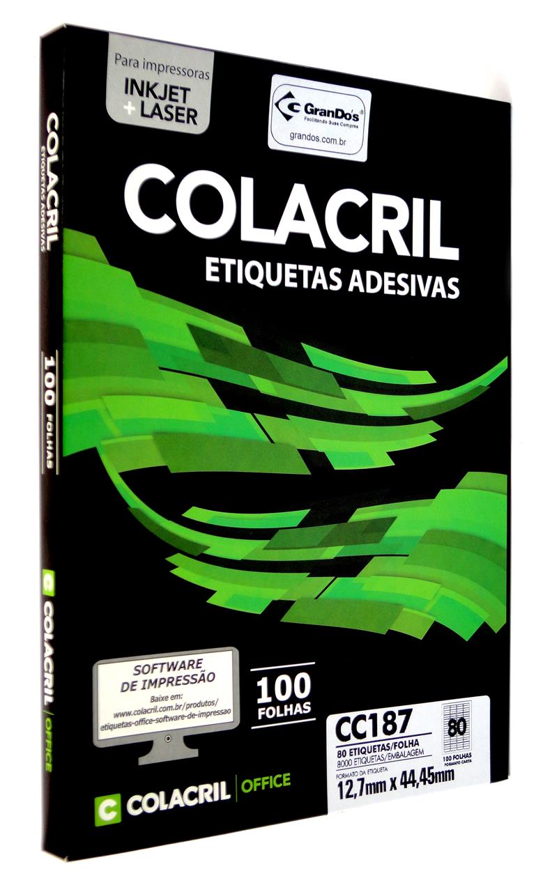 Etiquetas 6187 44,4mm x 12,7mm Colacril