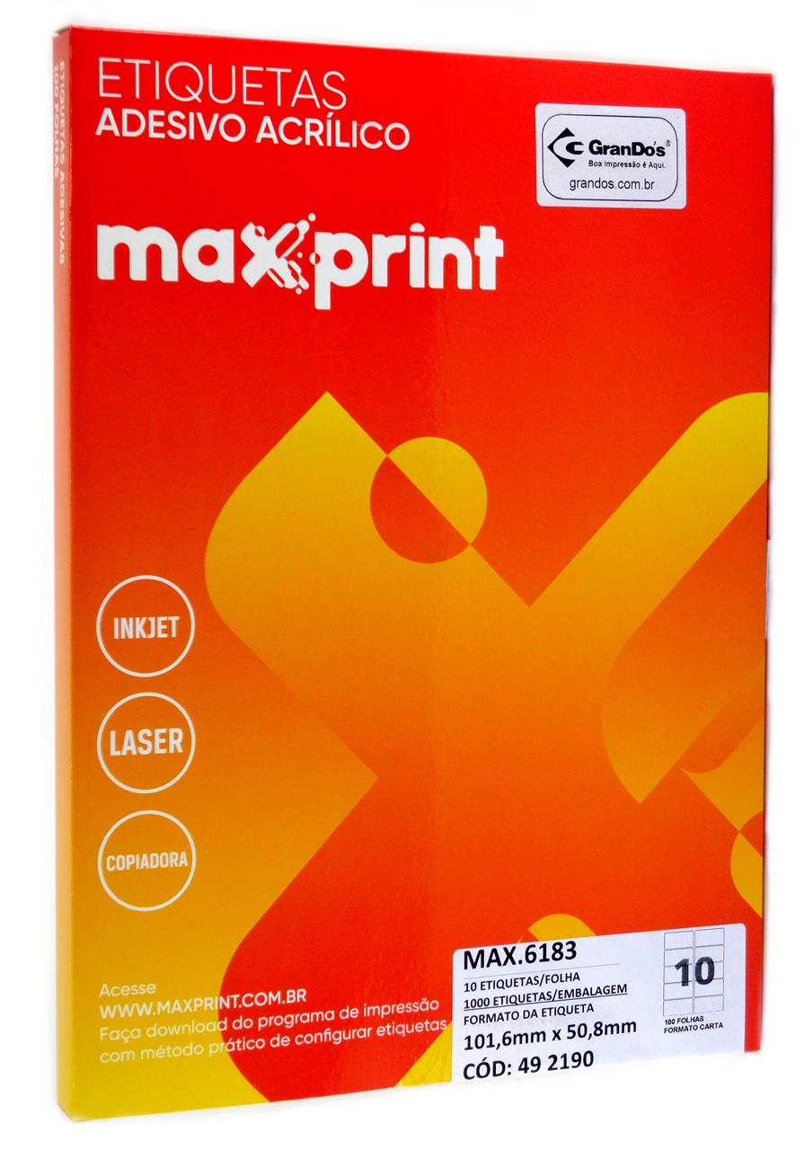 Etiquetas 6183 50,8mm x 101,6mm Maxprint