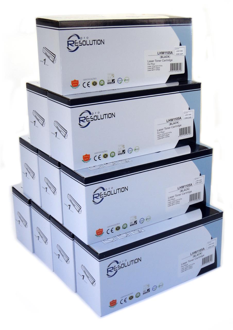 Toner Similar Pro Resolution para Impressoras e Multifuncionais - Toner Resolution 105A COM CHIP na Caixa Com 10 Toners