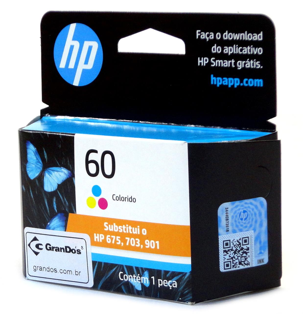 Cartucho Original HP 60 Colorido CC643WB