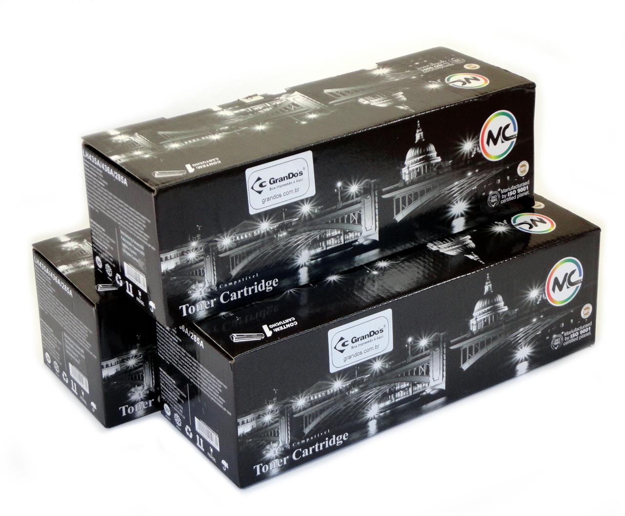 Toner Compatível MicroColor - Toner Compatível 85A 36A 35A MicroColor na Caixa com 3 Toners