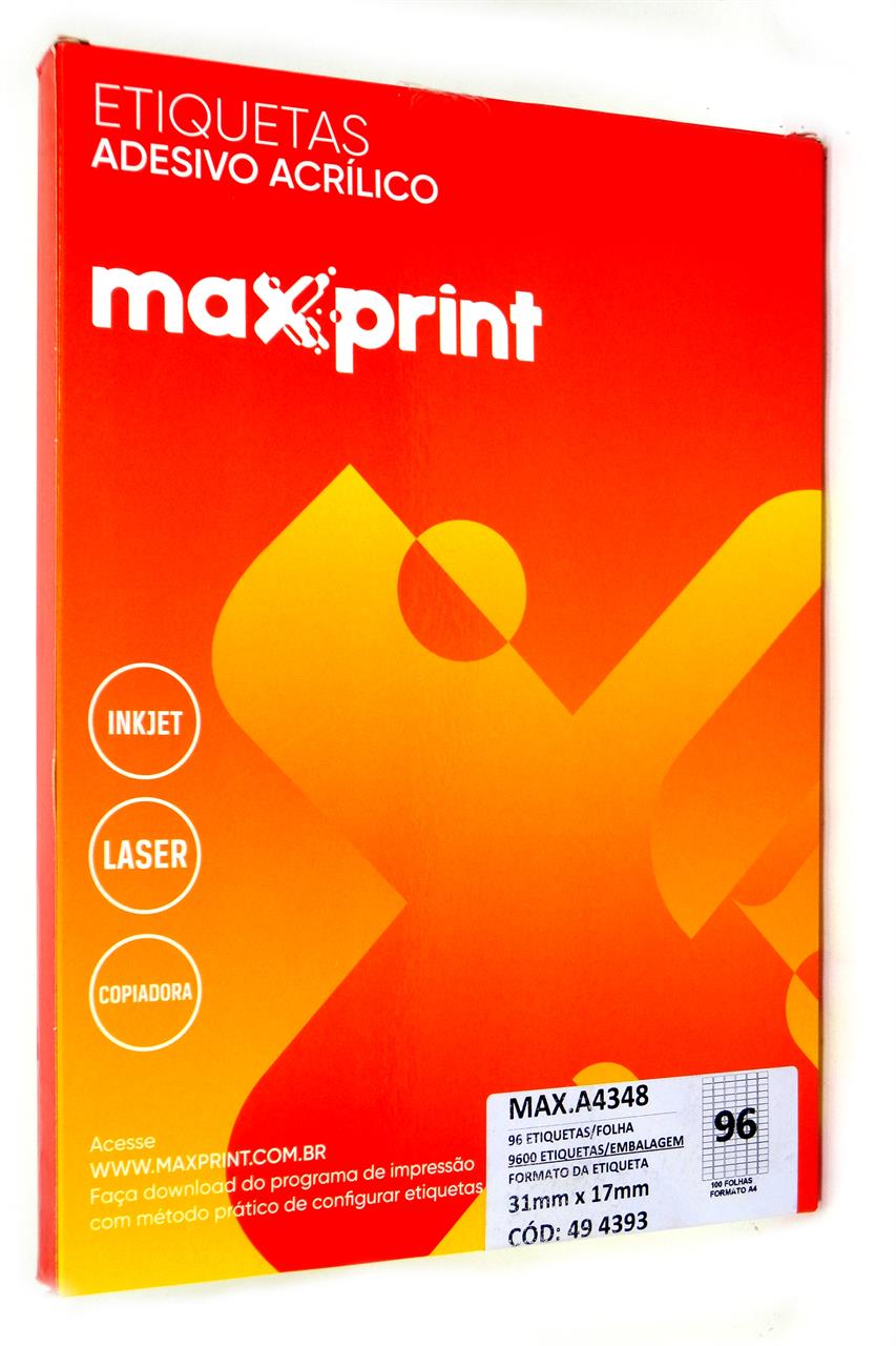 Etiquetas A4348 31,0mm x 17,0mm Maxprint