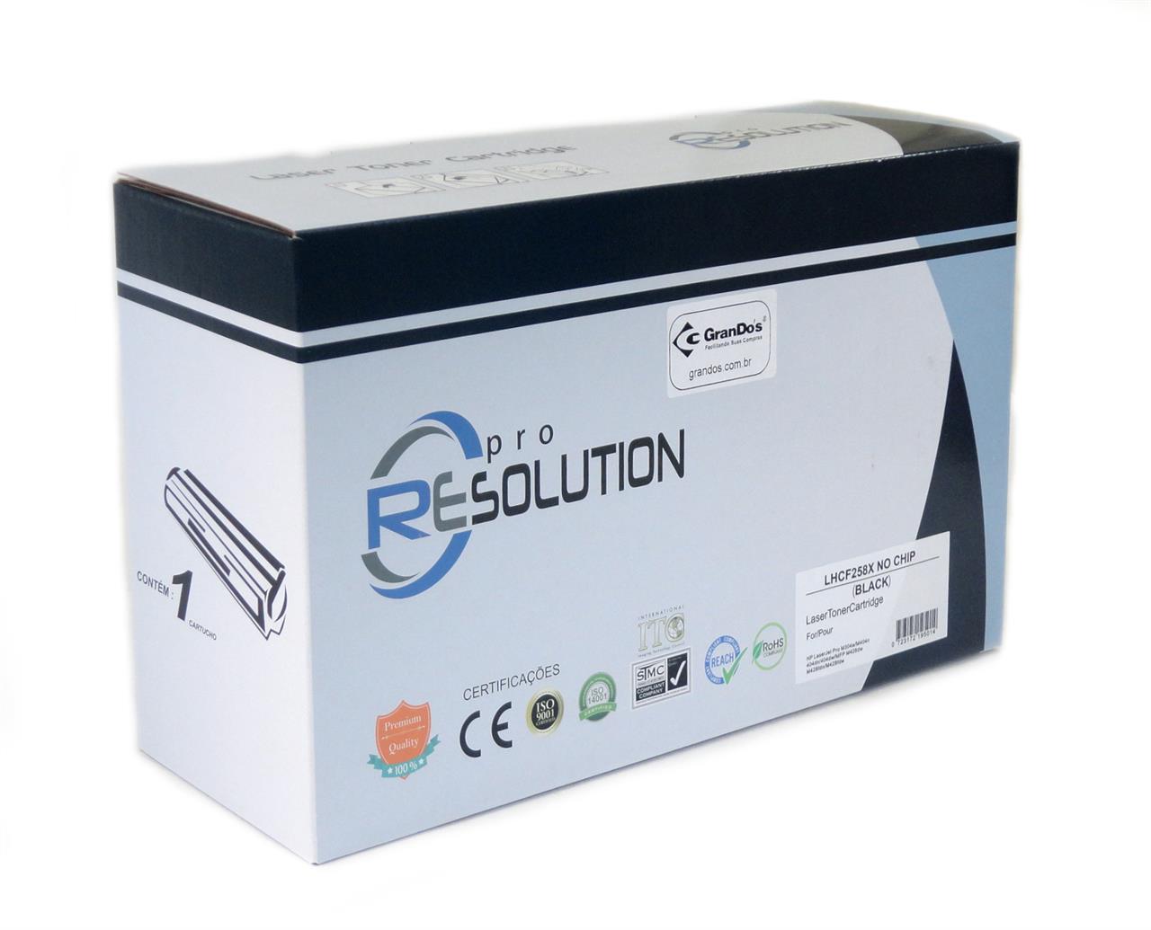 Toner CF258X Resolution Sem Chip