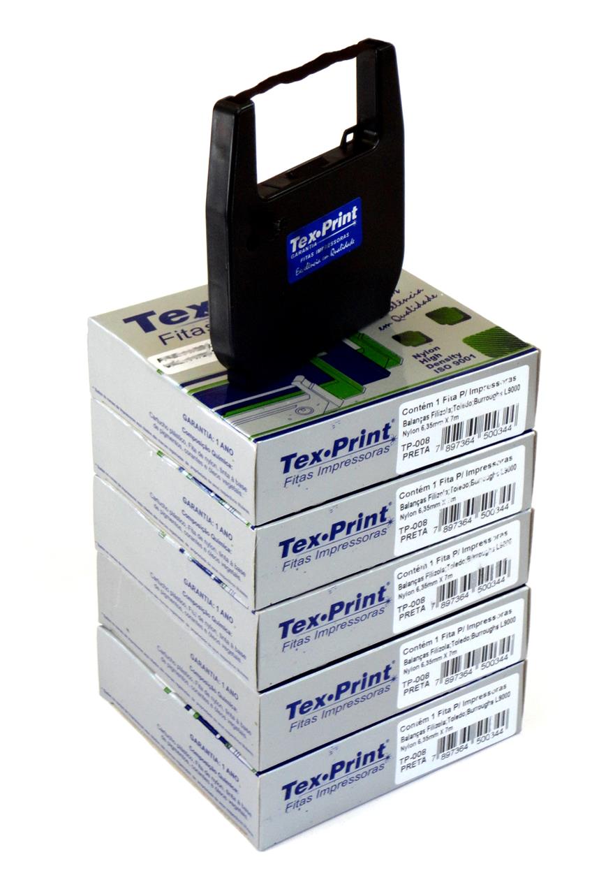 Fita L9000 Preta Texprint pack com 6 unidades