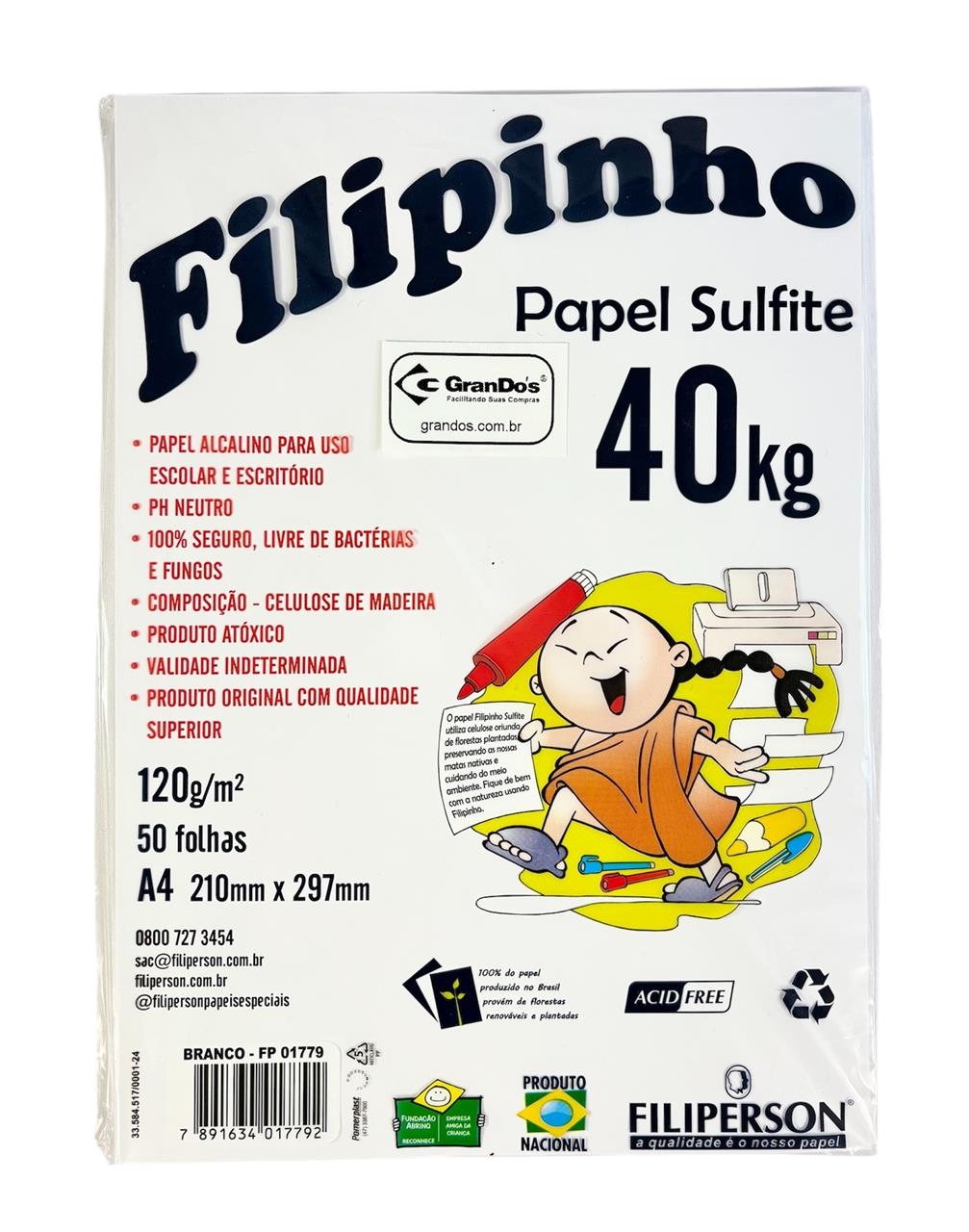 Papel Sulfite GRAMATURA 120 A4 Filipinho