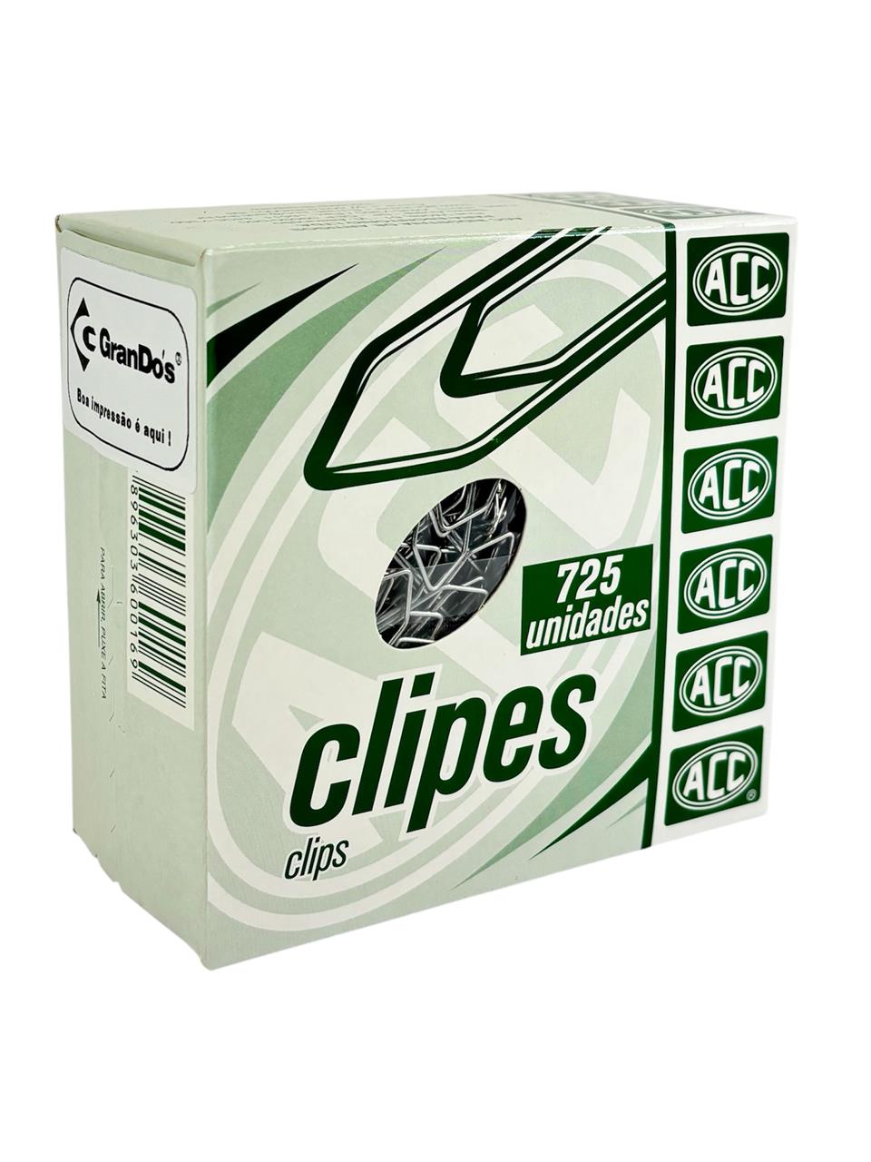 Clips Numero 2/0 caixa com 725 unidades ACC