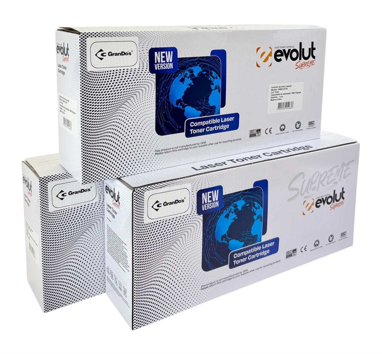 Toner Evolut TN2370 na Caixa Com 3 Toners