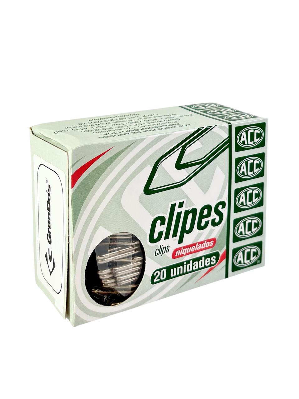 Clips Numero 10/0 caixa com 20 unidades
