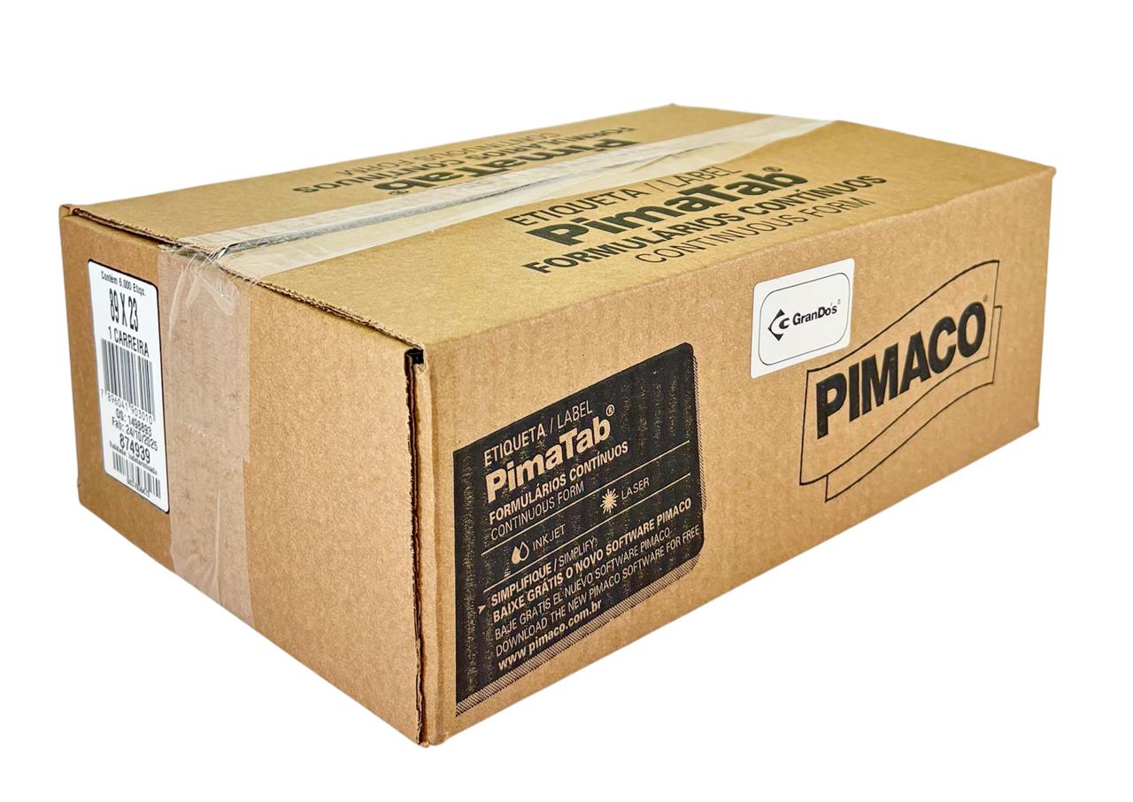 Etiquetas 1 carreira 89 X 23,4 Pimaco