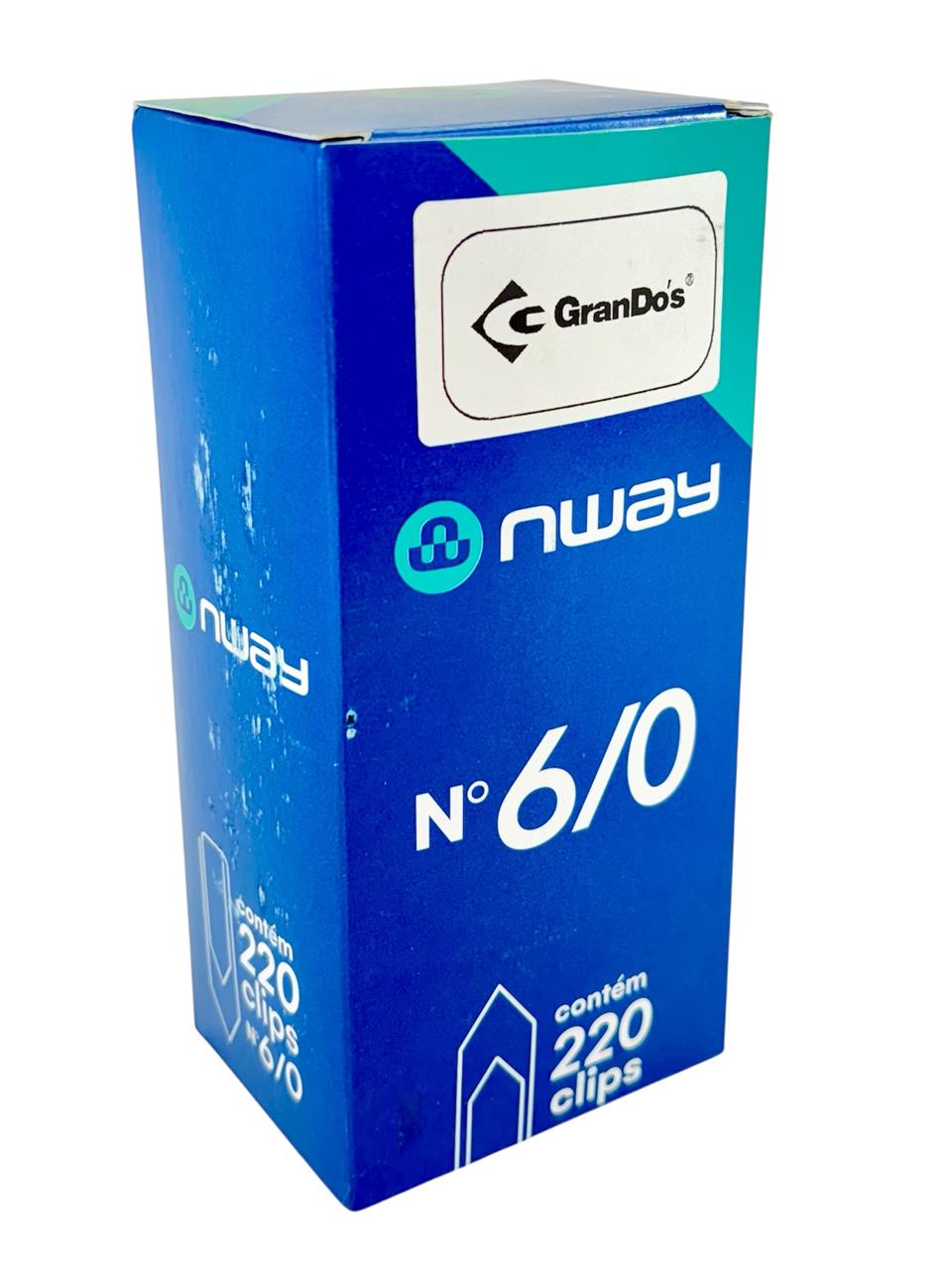 Clips Numero 6/0 caixa com 220 unidades