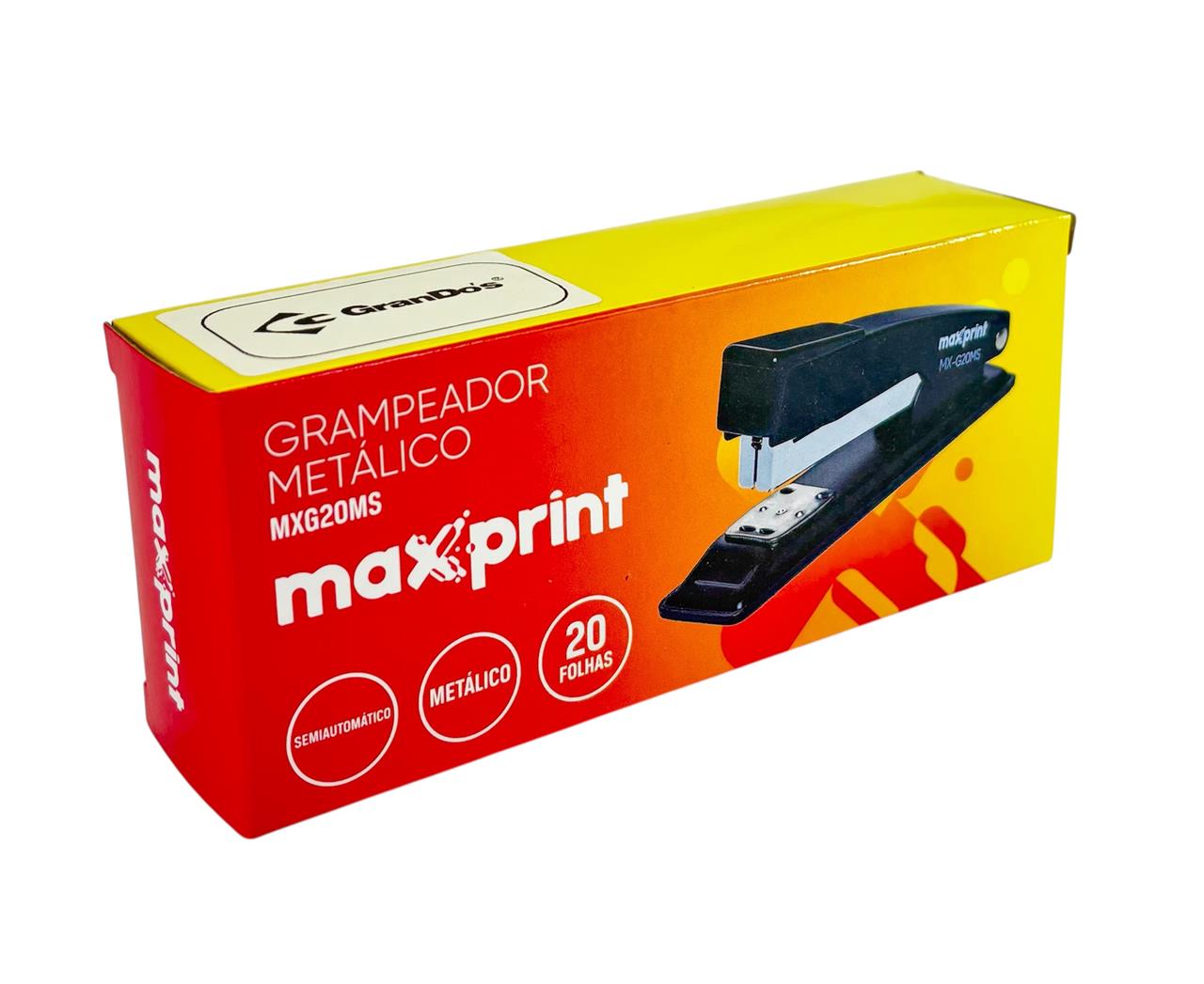 Grampeador 20 Folhas Metálico MXG20MS